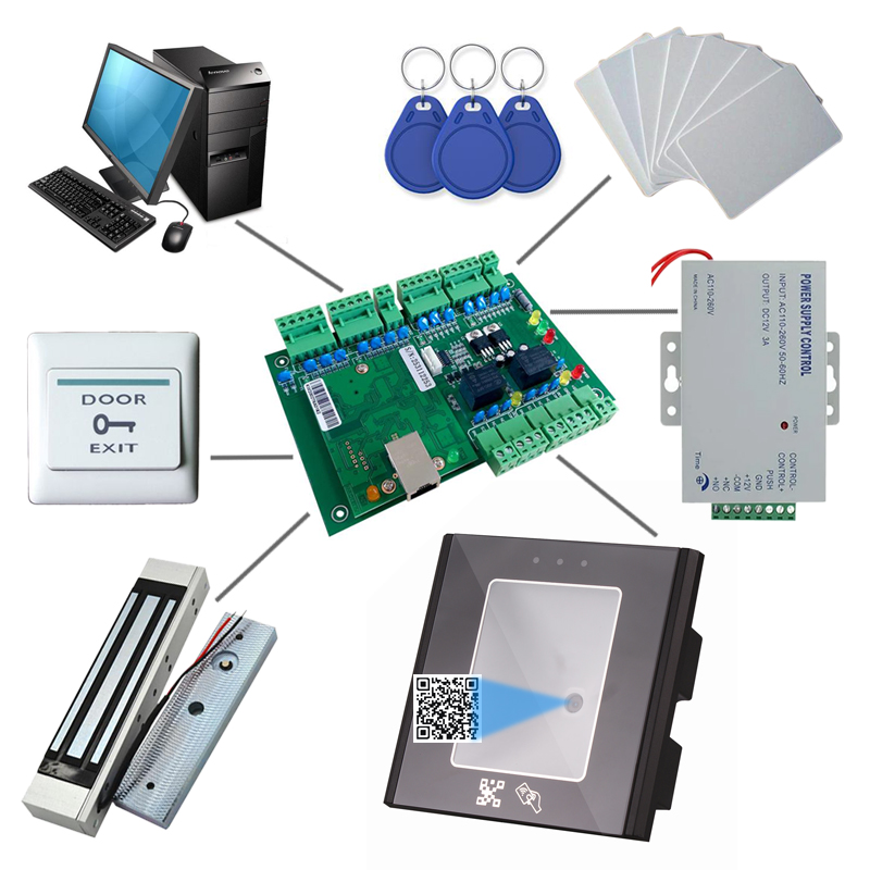 QR Code EM/MF RFID Reader Access Control