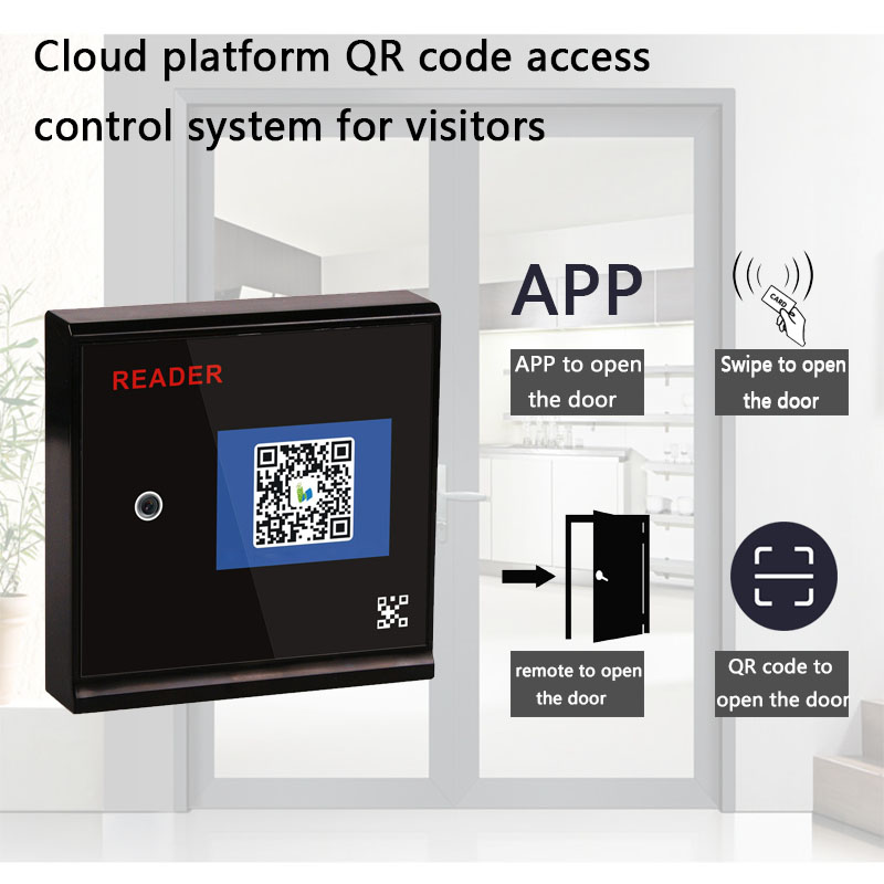 Mobile Wifi or LAN access control keypad support QR code, mobile,remote, web server Cloud,API.