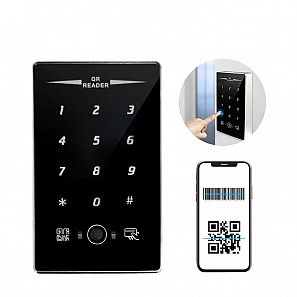 IP68 Waterproof metal Touch Keypad QR Code Scanner Access Control Reader