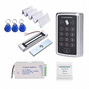 Magnetic Lock 12V Power Supply Exit Button Full Set Access Control Kit Door Entry System