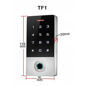 Touch screen Metal Standalone Fingerprint Biometric Keypad Access Control