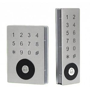 IP68 waterproof Slim metal RFID 125Khz/13.56Mhz access control supports Wiegand input and output touch panel keyboard
